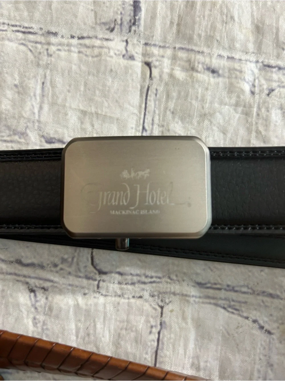 JOSEPH ELLIOTT BLACK GENUINE LEATHER GRAND HOTEL BUCKLE ADJUSTABLE BROWN WESTERN